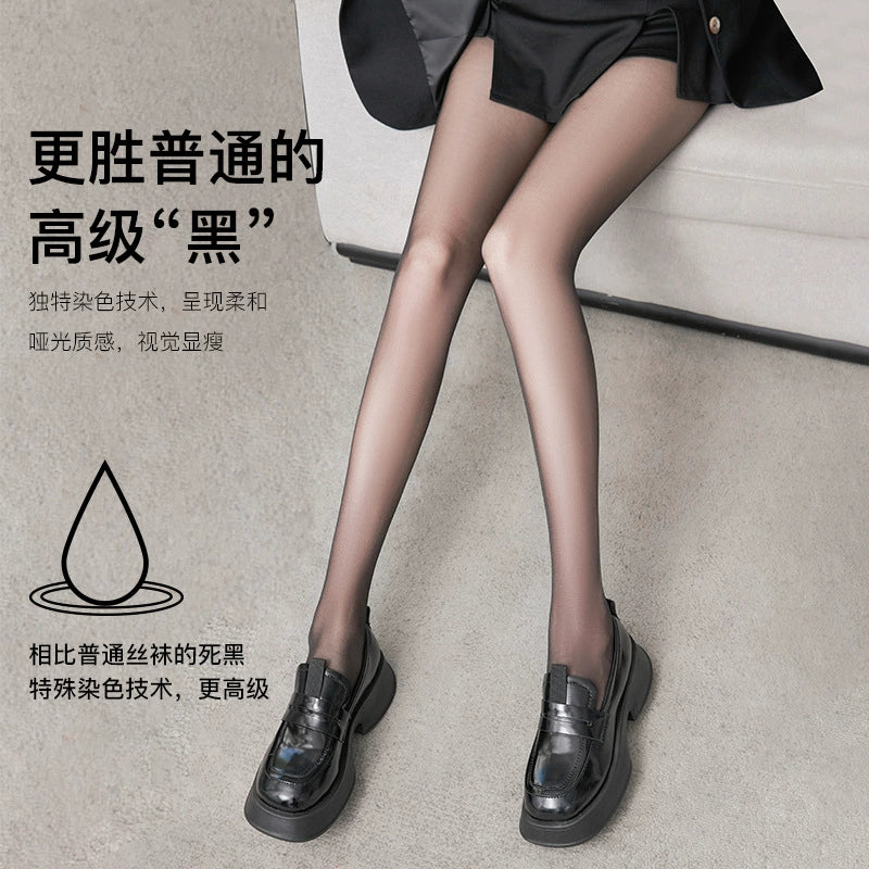 黑丝袜黑色连裤袜春秋薄款不掉档性感超薄丝袜女防勾丝耐穿