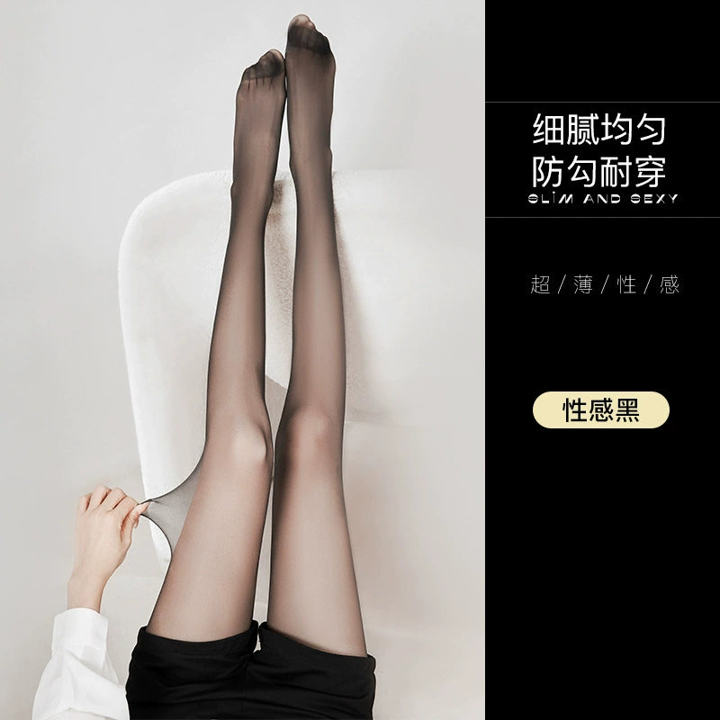 黑丝袜黑色连裤袜春秋薄款不掉档性感超薄丝袜女防勾丝耐穿